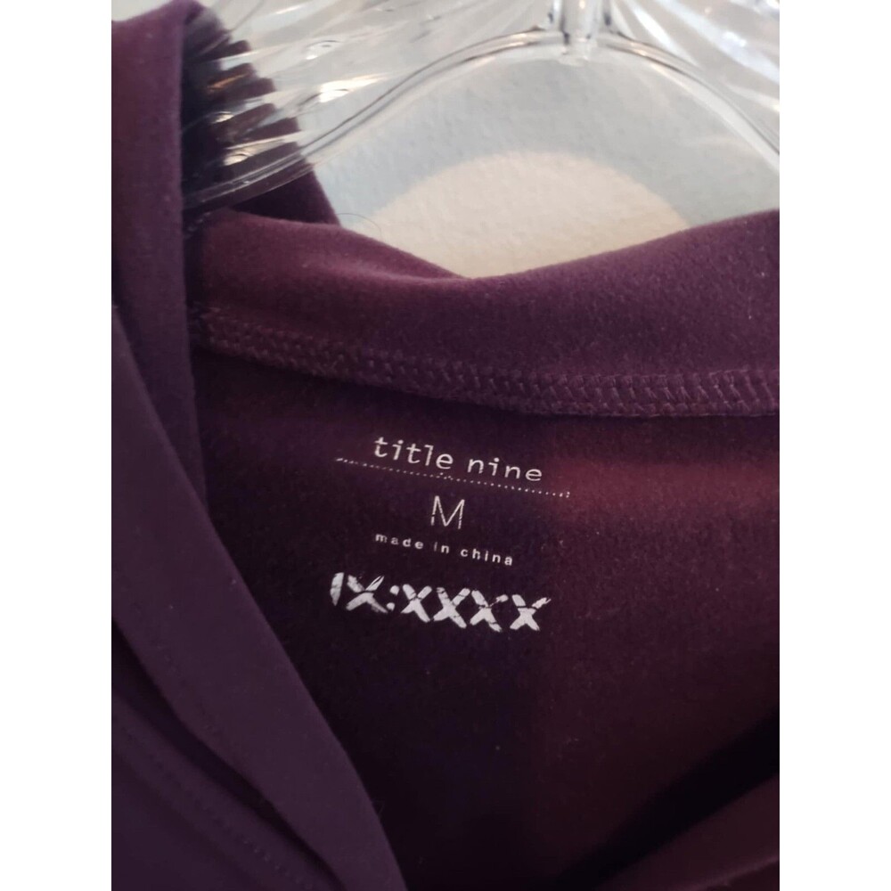 Title Nine | Plum Purple Stretchy Athletic Hoodie Dress Size Medium - Picture 2 of 7